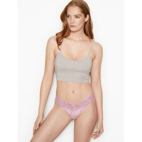 

Panty Tanga de Algodón Stretch con Encaje en Cintura Talla: L