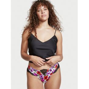 

Panty Tanga con aplicación de Encaje Talla: L