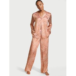 

Pijama Pantalon Leopardo de Satén Talla: S