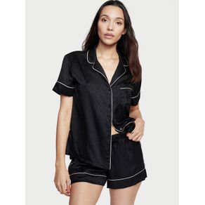 

Set de Pijama Satén Short VS Negra Talla: XS